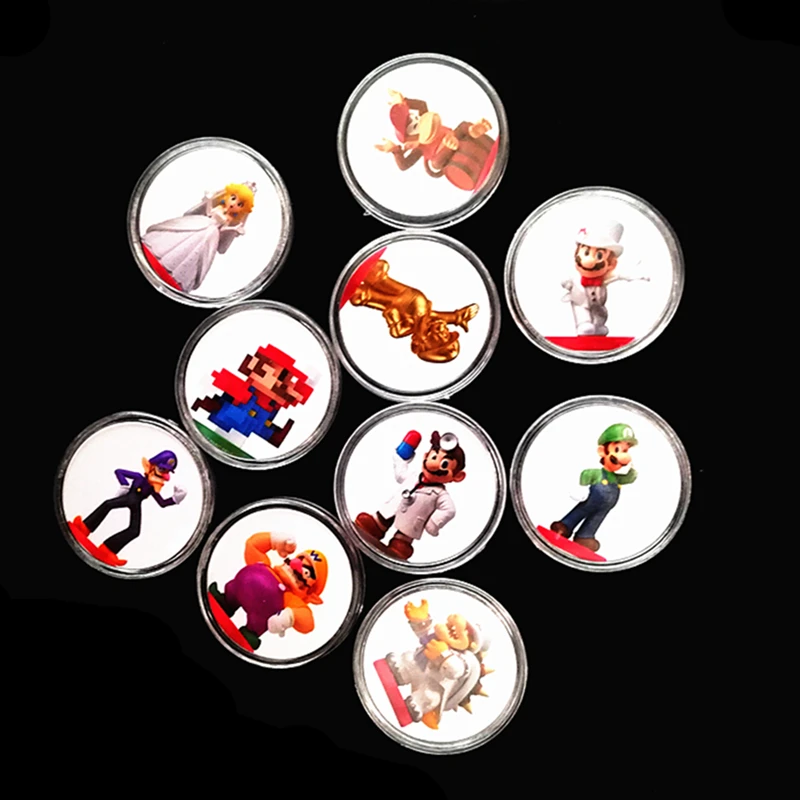 Super Mario Полные данные 10 шт./компл. Super Mario Odyssey NFC карточная игра для Amiibo коллекция монет тег Ntag215 печатная Стикеры NS переключатель Wii U - Цвет: Super Mario