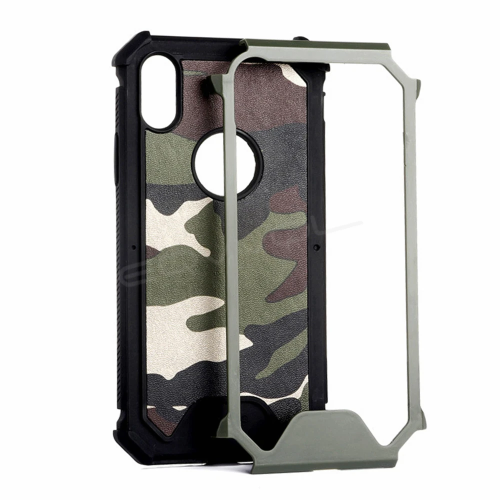 Eqvvol 3 In1 Army Green Camouflage Case For iPhone X 8 7 Plus Soft TPU Silicon Phone Cases Back Cover 6 6s 5s SE | Мобильные