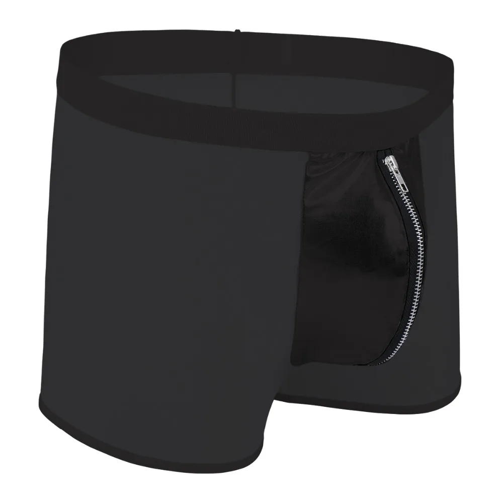 Новинка 2019 модное мужское сексуальное нижнее белье боксеры трусы на молнии