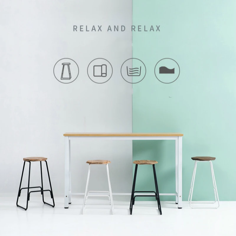 Барный стул креативный барный современный лаконичный твердый деревянный