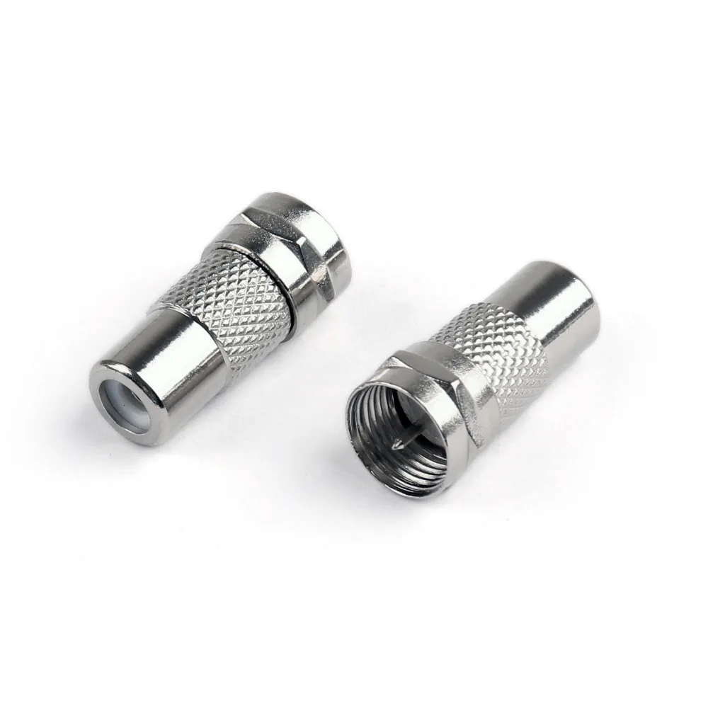 Распродажа RCA гнездовой разъем типа F для ТВ RF коаксиальный адаптер аудио и