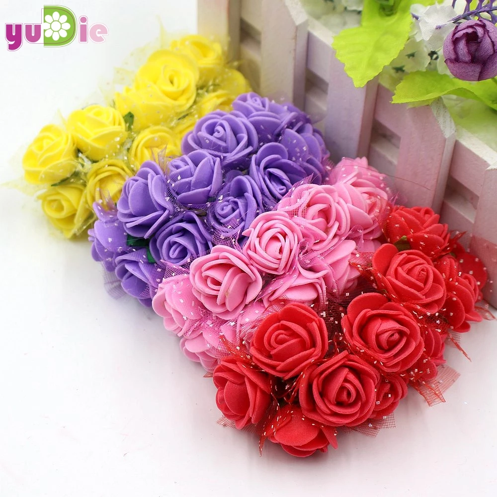 12 шт. ручной мини-букет из пенопласта венок искусственных цветов свадебные