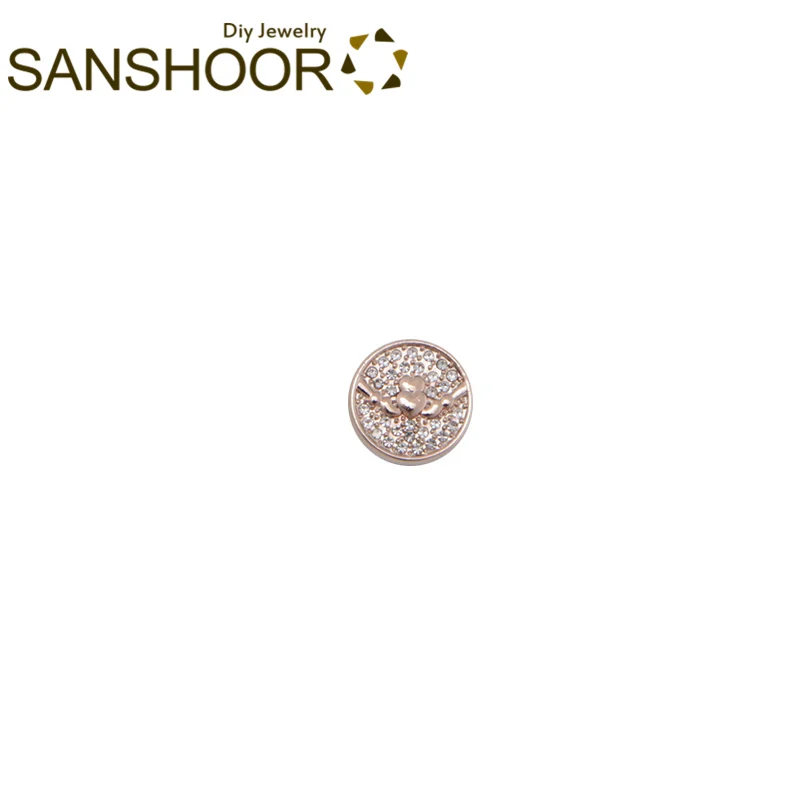 Женский кожаный браслет SANSHOOR с полными кристаллами Claddagh Keeper круглыми горками