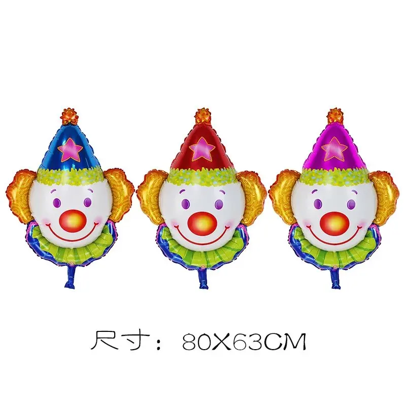 Xxpwj 1 шт. Клоун головы Алюминий Шарики. Детская Игрушечные лошадки для вечеринки, дня рождения Декор Шарики g-077