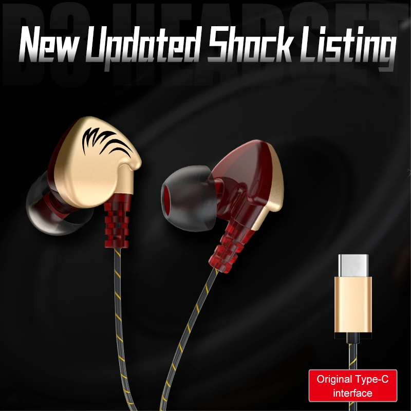 L3 наушники спортивные для бега вкладыши проводное Тип c гарнитура с микрофоном Hi