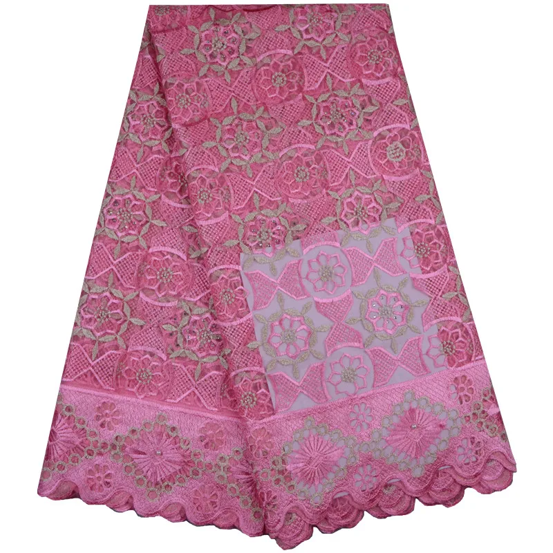 Африканская кружевная ткань 2017 женская модная красивая розовая