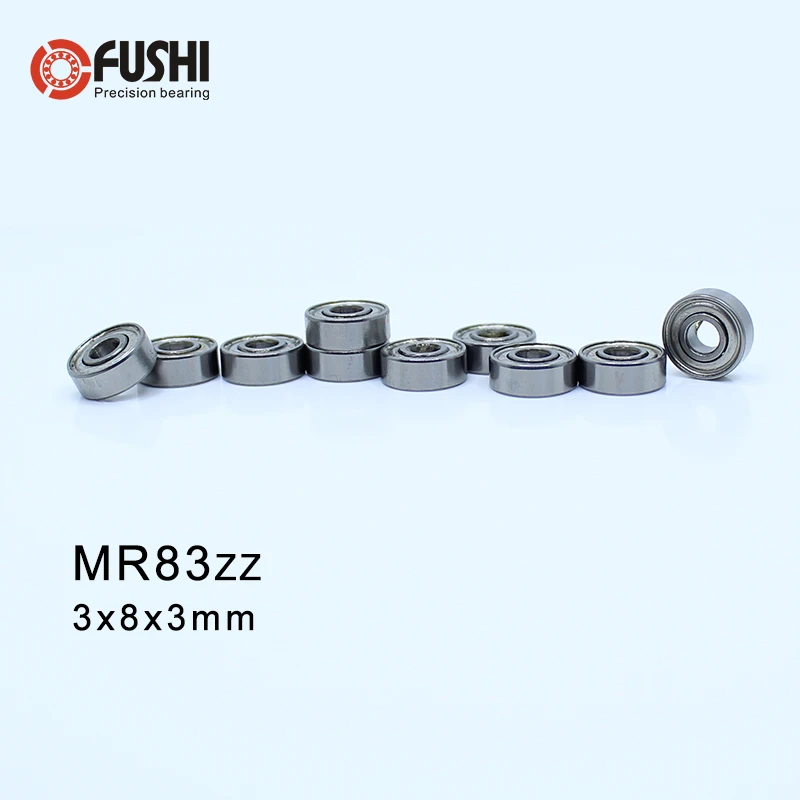 MR83ZZ подшипник ABEC-1(10 шт.) 3*8*3 мм миниатюрный MR83 zz, шариковые подшипники R-830 MR83Z