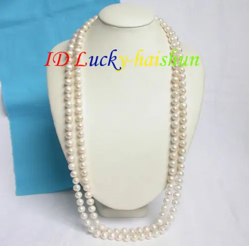

Selling Jewelry>>>long 67" 11mm round white Freshwater pearls necklace j6538
