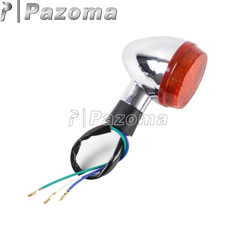Мотоцикл Pazoma E13 хромированный Передний фонарь для поворота янтарный светильник