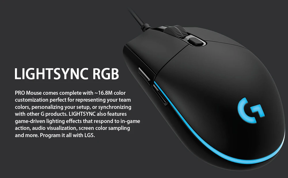 Проводная игровая мышь lotech mouse G PRO от lotech с 16000 dpi HERO sensor для ПК мышь геймер play overwatch Starcraft War3
