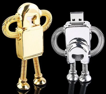 Новый металлический робот Usb флеш накопитель 512 Гб 2 0 64 ГБ 32 16 ТБ флешки карта