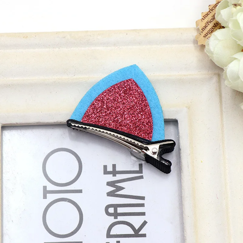 Sale 6 Colors 20PCS Girls Hair Clip Lovely Cat Ear Hairpin Cute Accessories Children dropshipping baby girl hair clips | Детская одежда