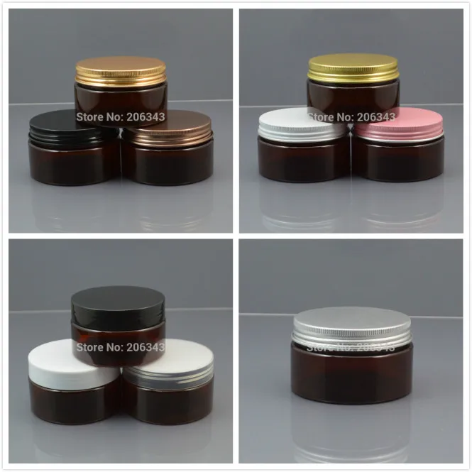 100 г коричневая ПЭТ бутылка/банка/горшок/бутылка с несколькими цветными