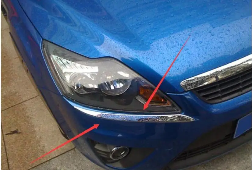 Брови для Ford Focus 2 2008-2011 на фары ресницы литье украшения автомобиля Стайлинг принадлежности для тюнинга