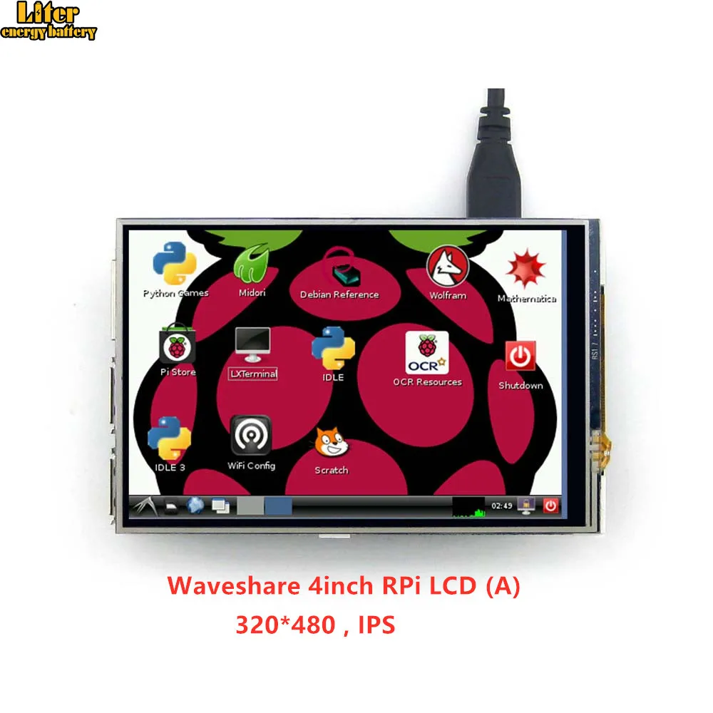4inch RPi LCD (A) 320*480 TFT Resistive Touch Display Screen SPI Interface for all Rapsberry pi | Компьютеры и офис