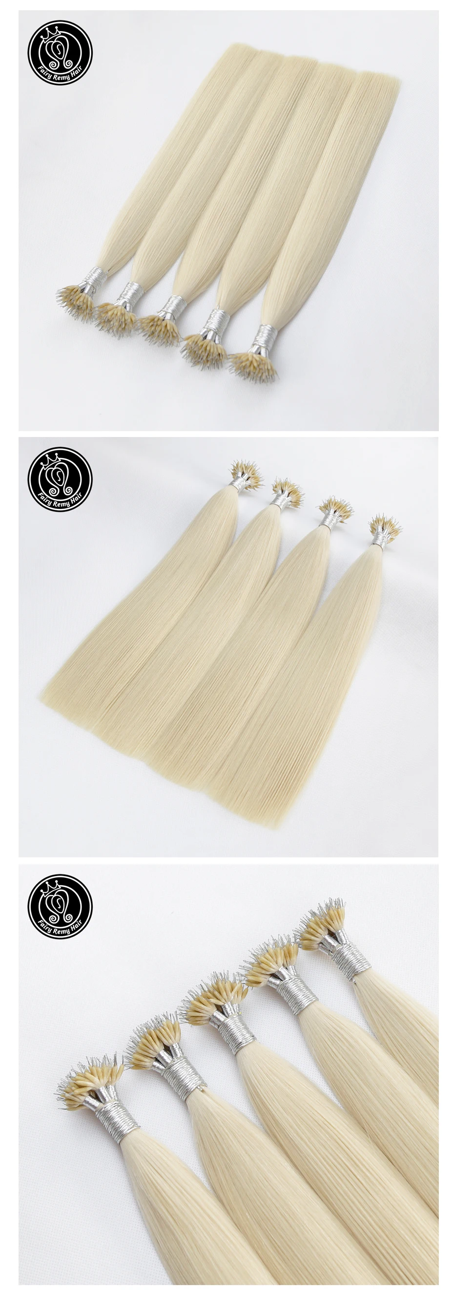 Сказочные волосы remy, 0,8 г/локон, настоящие человеческие волосы Remy с нано-наконечниками для наращивания, платиновый блонд#60, двойные нарисованные волосы с микро нано-кольцом на капсуле
