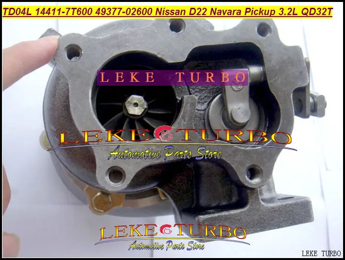 Турбокомпрессор TD04L 14411 7T600 49377 02600 для Nissan Navara Pickup D22 TD27 NS25 QD32 QD32T 3.2L с
