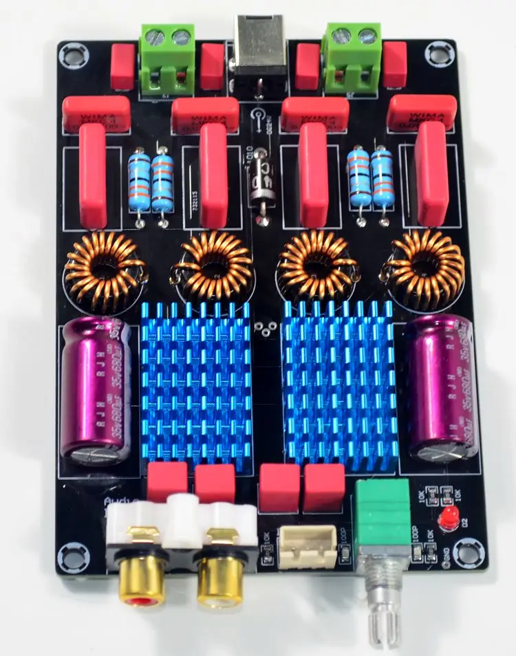 TPA3116 2 0 Dual Chip WIMA Deluxe плата цифрового усилителя мощности (100 Вт + 100 Вт)|Усилители