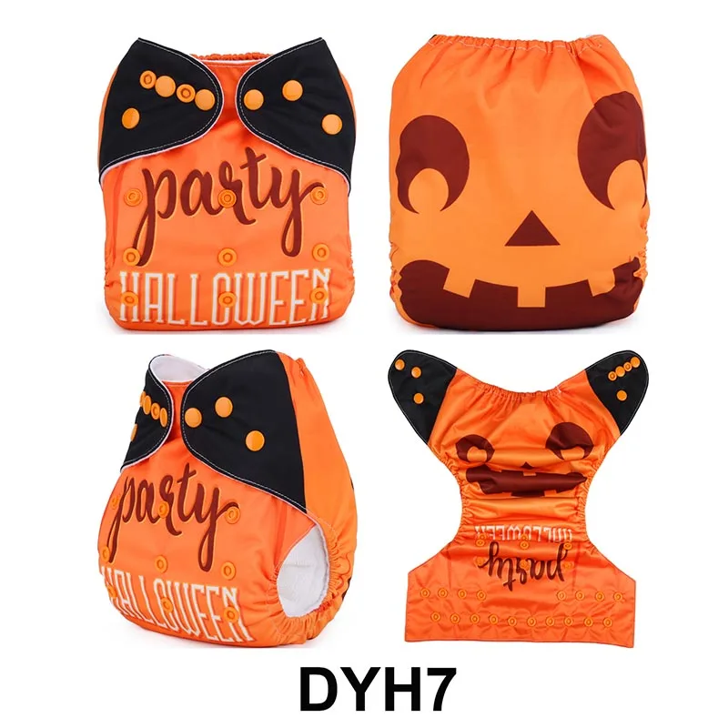 DYH7 {AnAnBaby} новое поступление, тканевые подгузники с принтом, многоразовые моющиеся подгузники для отдыха - Цвет: DYH7