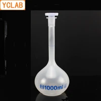 yclab 1000ml volumetric flask polypropylene 1l with one graduation mark and stopper pp plastic laboratory chemistry equipment