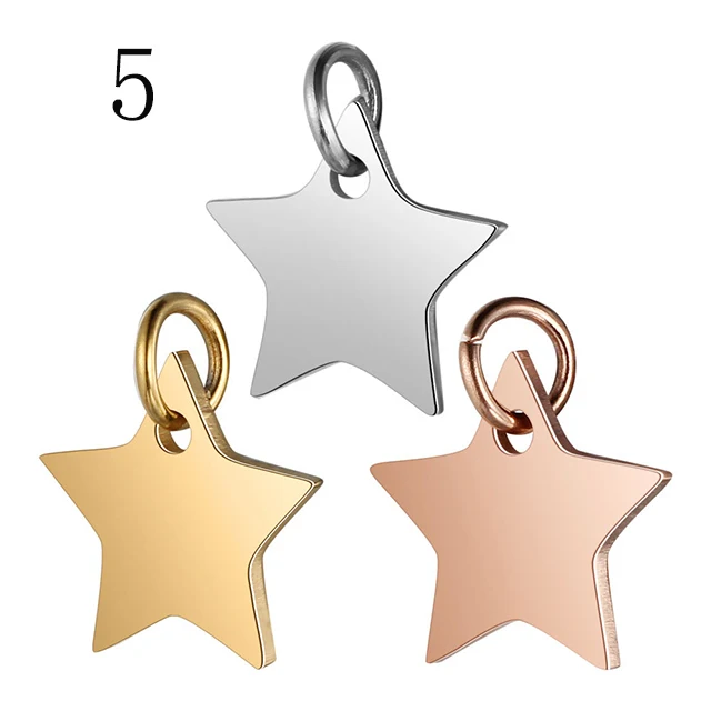 Style 5 5 шт./лот Позолоченные перьевые крылья из нержавеющей стали Дерево жизни Лотос Подвески Подвеска для DIY Браслеты Аксессуары для изготовления ювелирных изделий - Цвет: Style 5