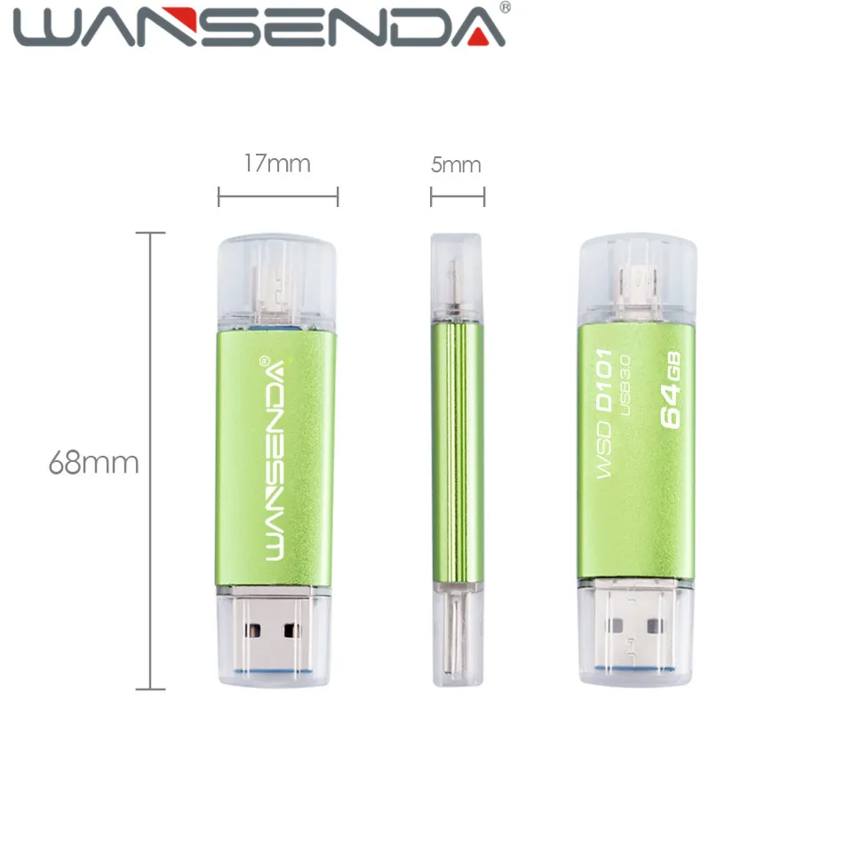Флеш накопитель WANSENDA OTG USB 3 0 высокоскоростной флеш 256 ГБ 128 Гб 64 32 карта памяти для