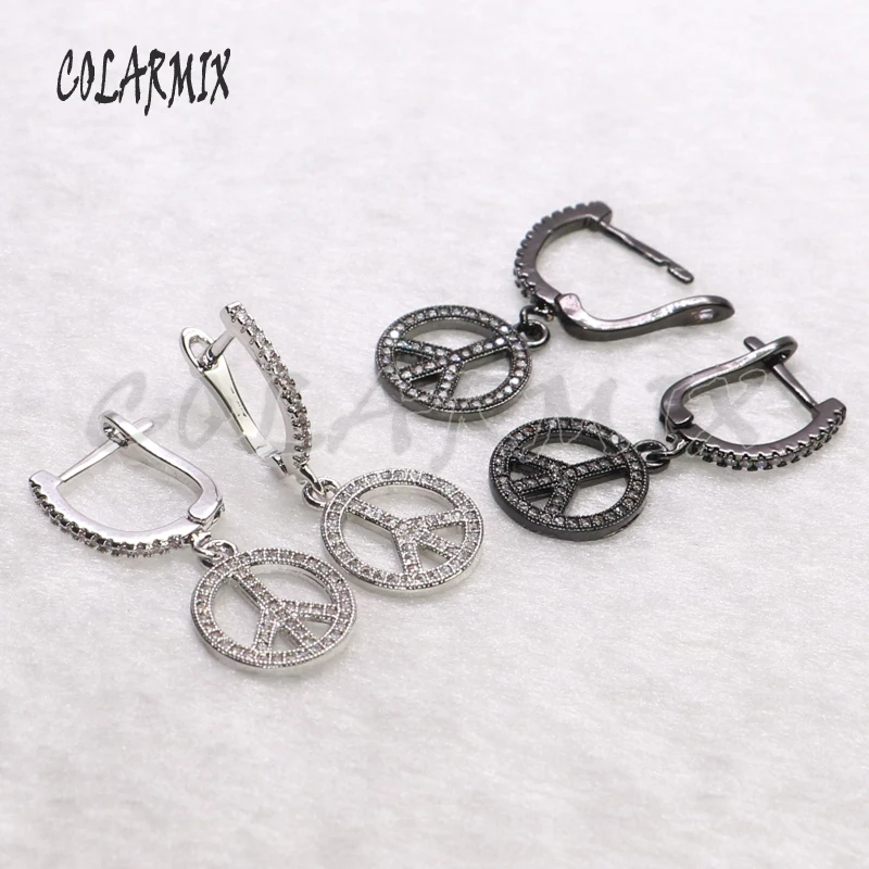 6 пар круглых серег из циркония с микрозакрепкой циркониевые серьги модные