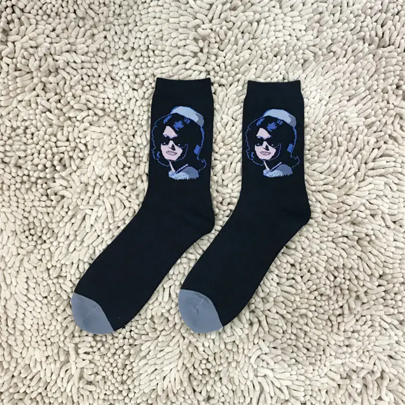 52092 Moda Socmark счастливые мужские носки смешное искусство платье носки цвет много мужские летние модные носки набор с принтом Ван Гог искусство носки - Цвет: 52092