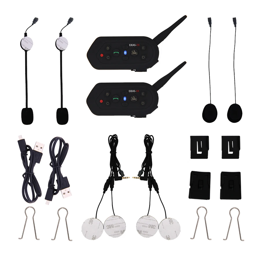 Домофон EJEAS E6 для мотоцикла 2 шт.|interphone bluetooth intercom|motorcycle intercombluetooth intercom |