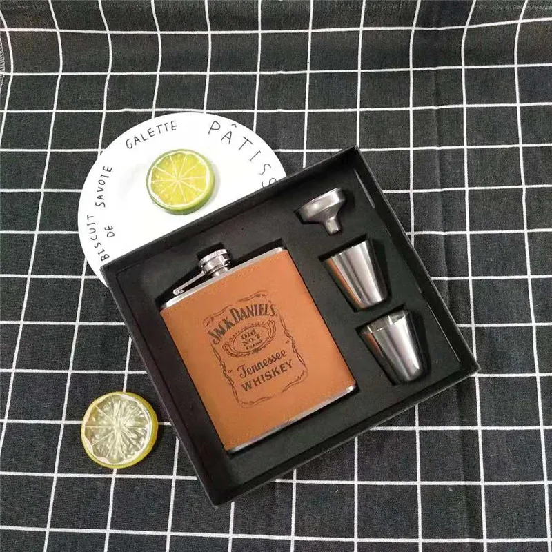 Bpa бесплатно 7/8 унций виски водка flagon 304 нержавеющая сталь алкогольный ликер Джек