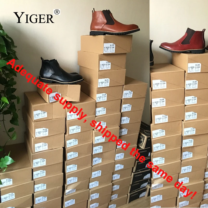 YIGER/Новые мужские ботинки «Челси» ботильоны Мужские ботинки в британском стиле черного/коричневого/винного цвета, большие размеры мягкая кожа,, 0001