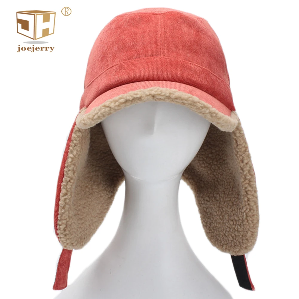 joejerry Bomber Hats Women Warm Corduroy Hat Cap Warmer Earflap Beanie Russian 2018 Winter | Аксессуары для одежды