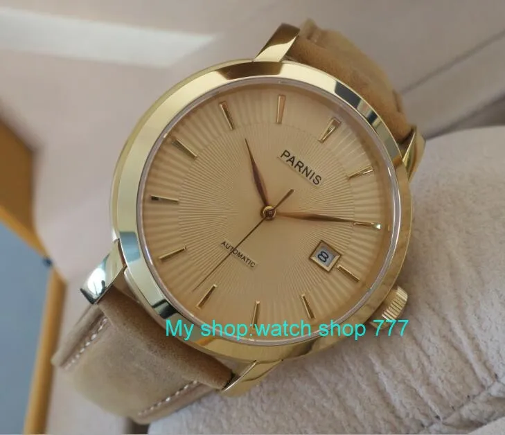 

41mm Parnis Sapphire Crystal Japanese 21 jewels Automatic Self-Wind Movement Mechanical watches 5Bar Men's watch tl8