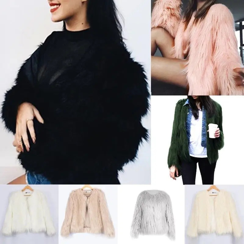 Модная женская зимняя куртка теплая парка из искусственного меха однотонная