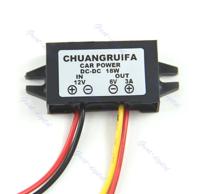 C18 DC/DC преобразователь 12V Шаг вниз до 6V 18W Max 3A новый источник питания