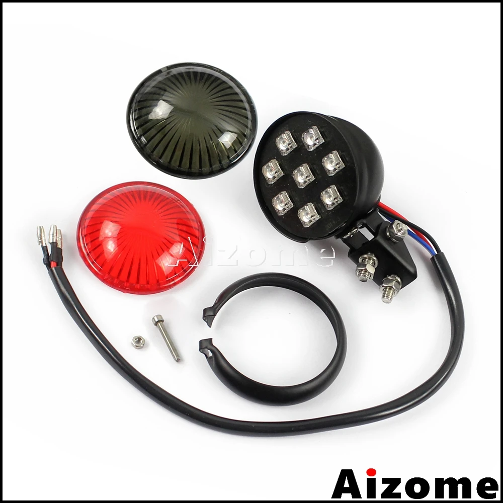 Cafe Racer светодиодный фонарь светильник черный мотоцикла тормозной мотоцикл Bobber