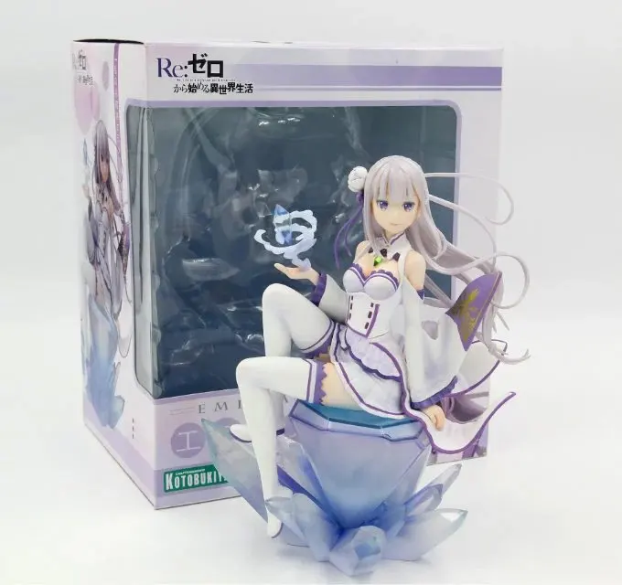 Вновь ноль Emilia фигурку Re жизнь другой мир от нуля Фигурка Эмилия игрушка Zero kara