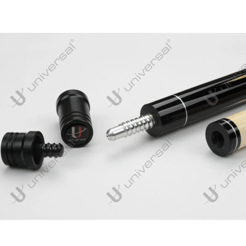New Universal Gusset-insert Pool Cue Original 12.75mm Tip UN112-4 Black 8 with Protector | Спорт и развлечения
