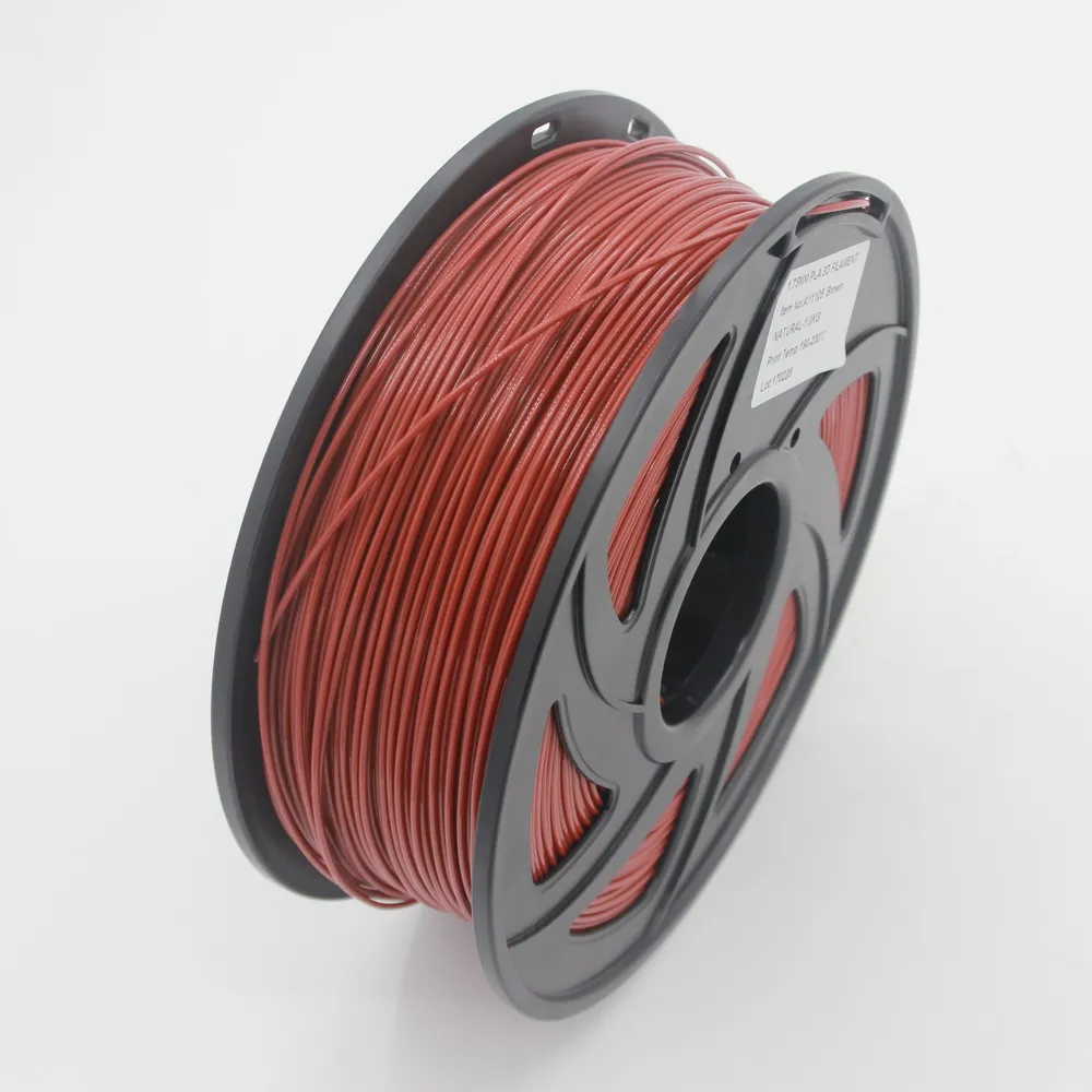 Brown 3d принтер 1 кг 1,75 мм PLA нити печатные материалы красочные для 3d принтер Экструдер ручка Радуга пластиковые аксессуары красный серый - Цвет: Brown