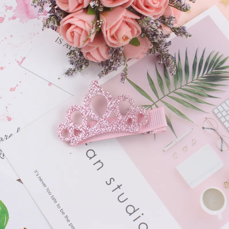 2019 new Fashion shiny crown and ribbon hairpins combination stitching girls clip Hair Accessories for kids barrettes 1pcs | Детская