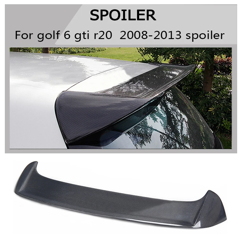 MK6 УГЛЕРОДНЫЙ Задний спойлер на крышу багажника для Volkswagen VW Golf 6 gti r 2009 2013 O style не