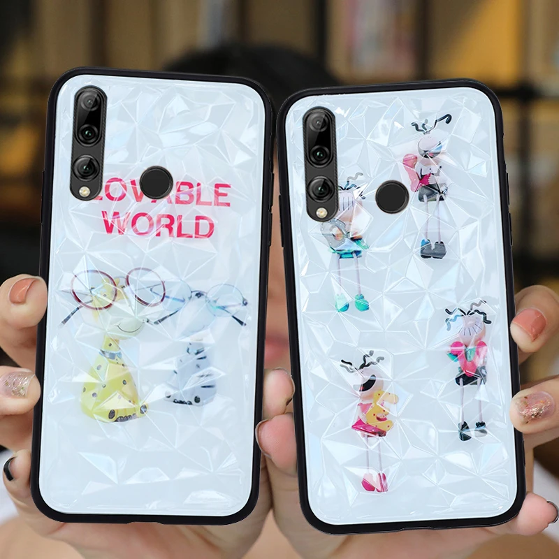 3D Diamond Texture Case For Huawei P Smart + (2019) / Honor 10i Enjoy 9s Cases Rhombic silicon Cover Luxury Coque Fundas 6.21&quot |