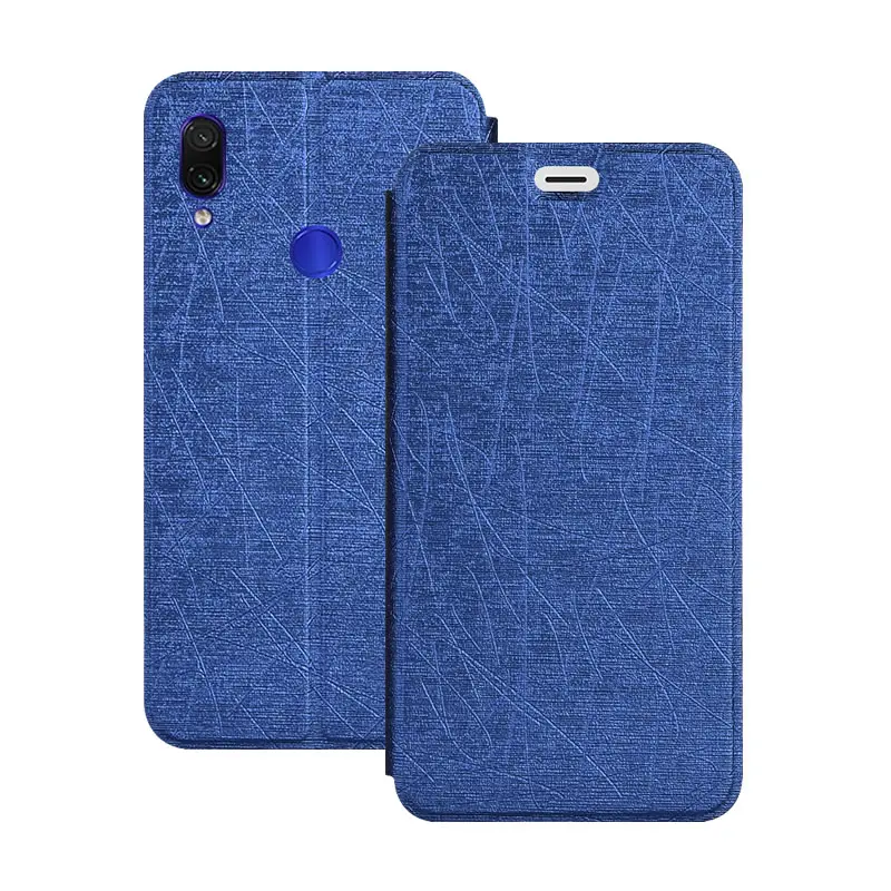 Синий Чехол-книжка для Xiaomi Redmi Note 7 pro, чехол для Redmi 7, 7A, 8A, чехол с откидной крышкой, чехол-подставка из искусственной кожи для Xiaomi Redmi Note 8 pro, чехол - Цвет: Синий