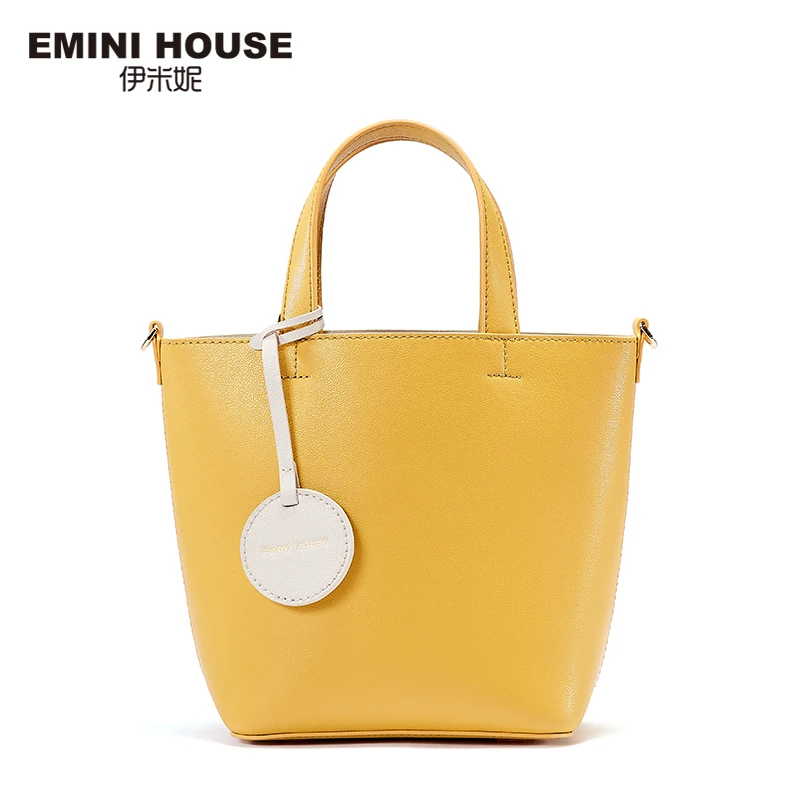 EMINI HOUSE Mini Tote Bag Luxury Handbags Women Bags Designer Crossbody Bags For Women Split Leather Shoulder Bag