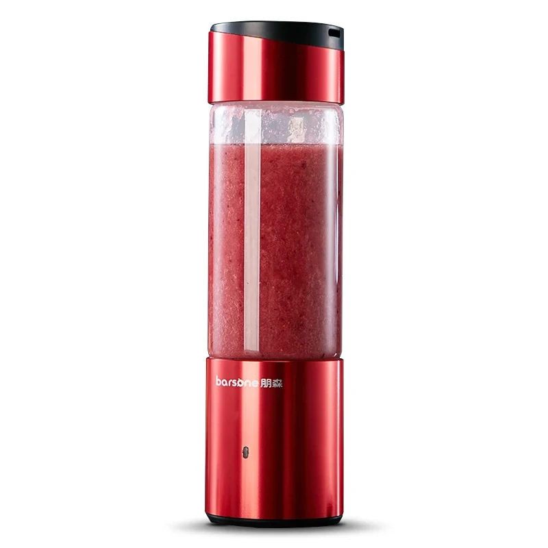 red Kbxstart 350 мл портативная электрическая мультифункциональная соковыжималка чашка умная Беспроводная зарядка через USB 6 лезвий миксер блендер для фруктов - Цвет: red