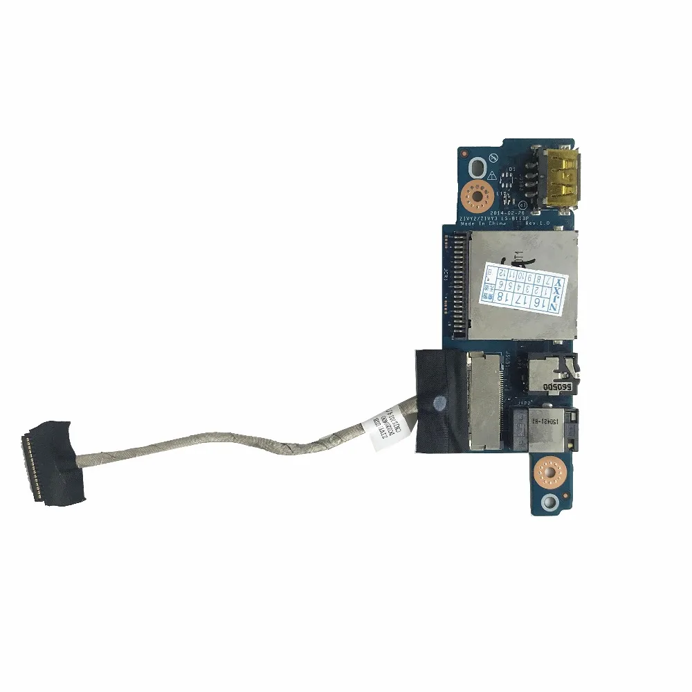 Оригинальный USB разъем аудио SD слот платы для LENOVO Y50 70 Y70 ZIVY2 ZIVY3 LS B113P с кабелем 100%