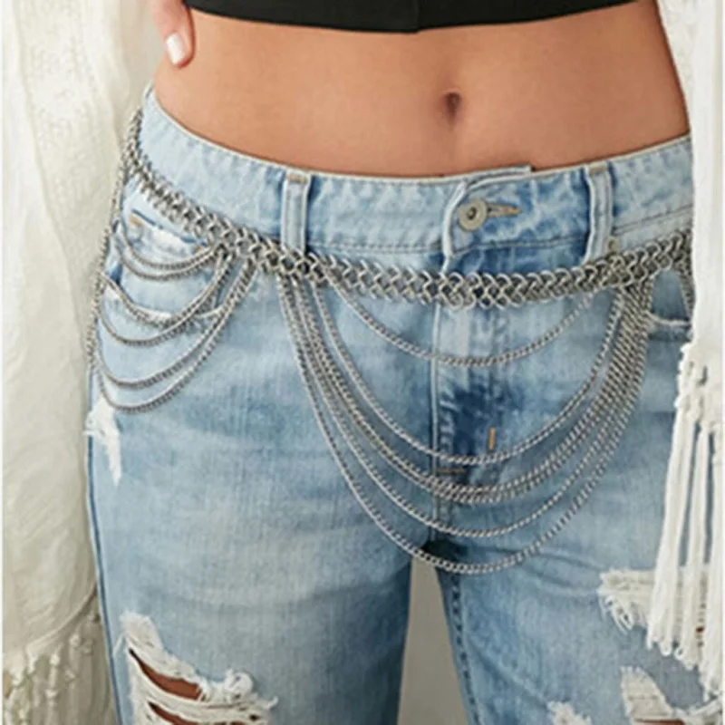 Женский пояс с цепочкой на талию винтажная цепочка золотого цвета в турецком