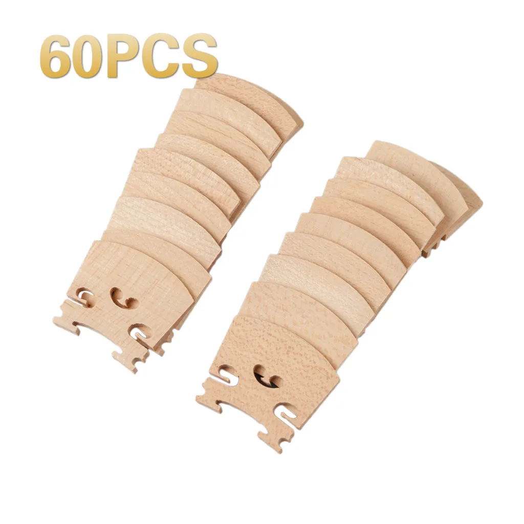 

60PCS Violin 1/8 Bridge Maple Wood Replacement For 1/8 Violin Accessories& Part New Set