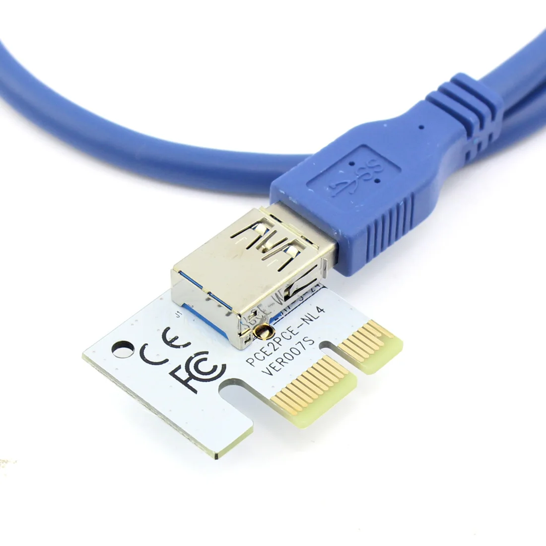 Удлинительный Кабель USB3.0 60 см PCIE 1X к 16X для видеокарты с несколькими портами