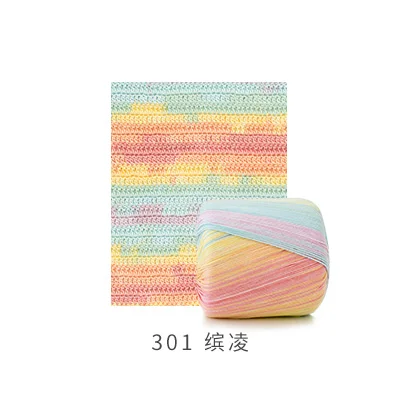 color 301 2 шара* 50 г необычный космический краситель кружевная пряжа ручной работы diy вязаная тонкая шерстяная пряжа крючком ручного плетения свитера хлопок нить t50 - Цвет: color 301